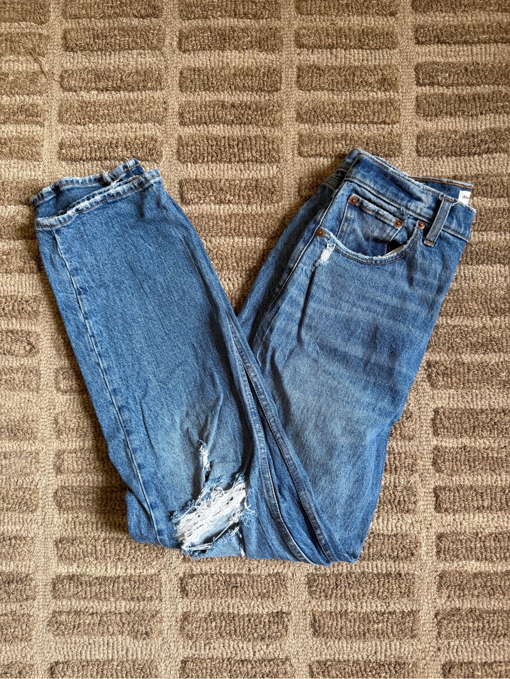 Abercrombie & Fitch curve love 90s ultra rise straight jeans
